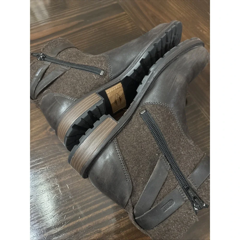 Merrell Wool Blend Women Legacy Buckle WP Casual Boots  Brown Leather size 7